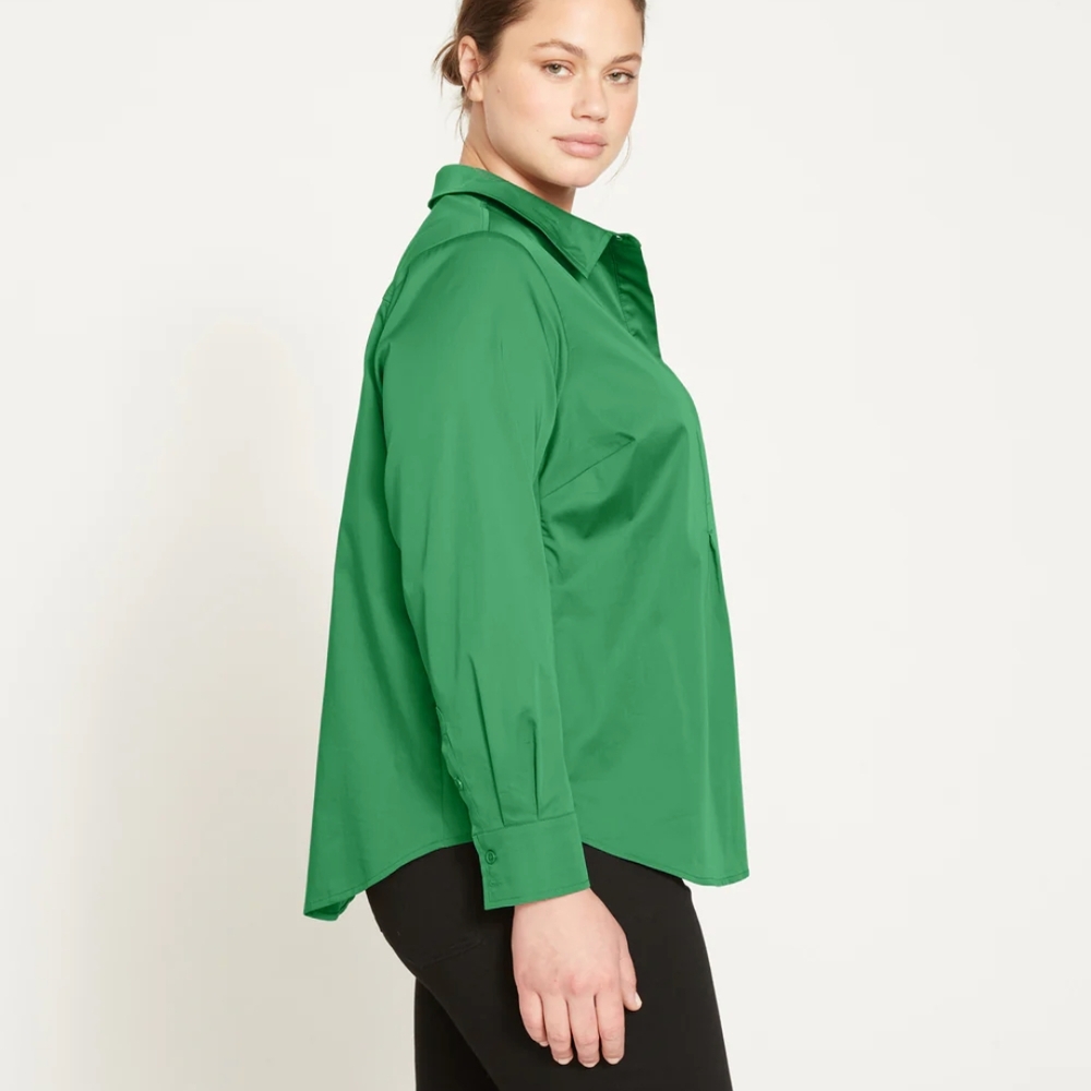 Universal Standard Elbe Popover Stretch Poplin Classic Fit - Picture 4 of 6
